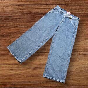 Old Navy Reissue 90s Baggy Carpenter Mid Rise Blue Denim Jeans NWT